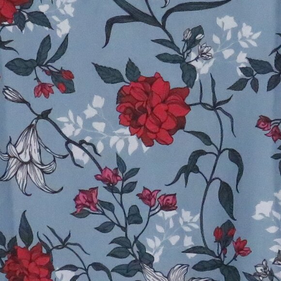 Boohoo* Men's Short Sleeve‎ Button Down Curved Hem Floral Shirt~ Size Medium - Picture 11 of 13